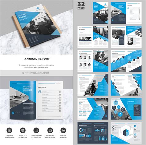 A4 Annual Report InDesign Template .